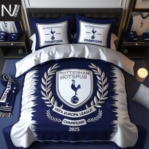 Tottenham Hotspur UEFA Europa League Champions 2025 Bedding Set
