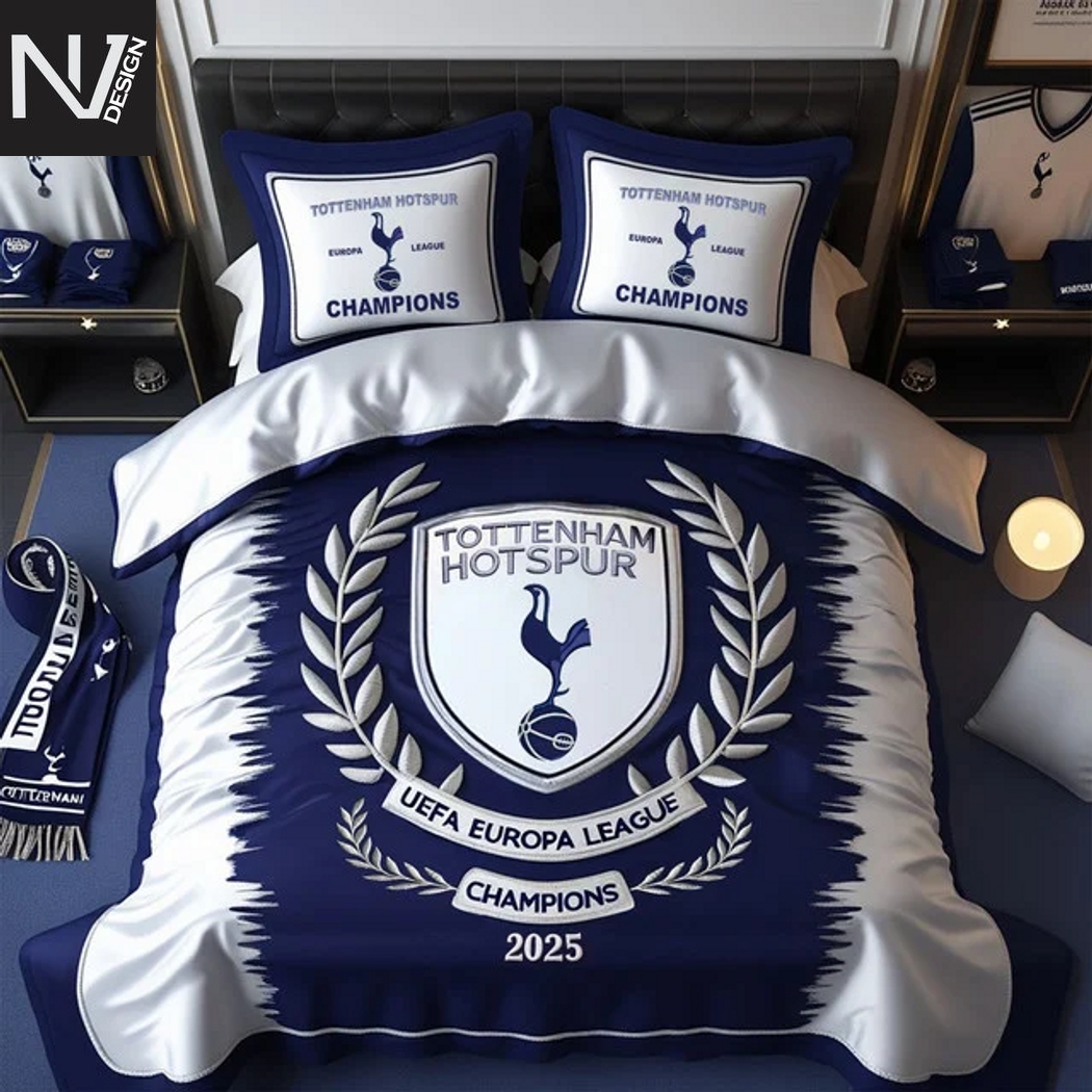 Tottenham Hotspur UEFA Europa League Champions 2025 Bedding Set Tottenham Hotspur UEFA Europa League Champions 2025 Bedding Set
