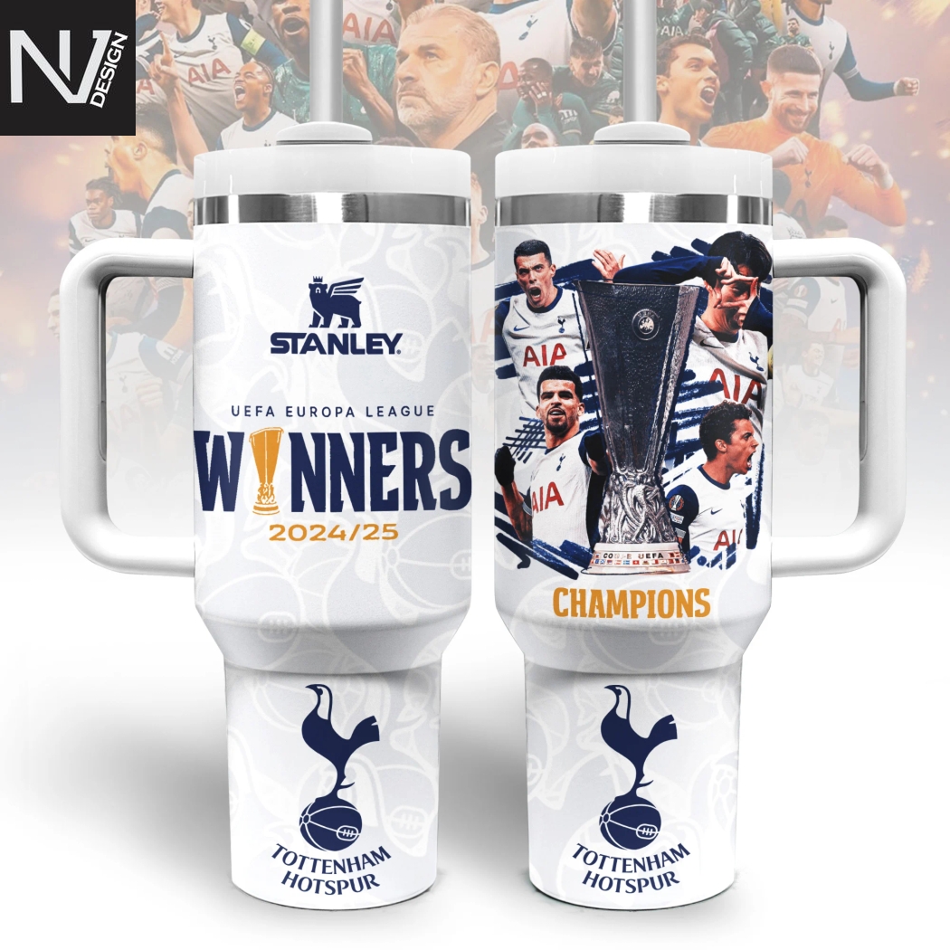 Tottenham Hotspur - UEFA Europa League Champions 2025 Winners Tumbler With Handle And Straw Tottenham Hotspur - UEFA Europa League Champions 2025 Winners Tumbler With Handle And Straw