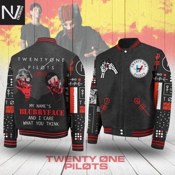 Twenty One Pilots My Names Blurryface And I Care What You Think Baseball Jacket