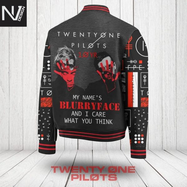 Twenty One Pilots My Names Blurryface And I Care What You Think Baseball Jacket