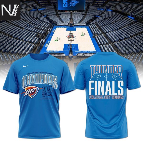 Western Conference Champions 2025 Finals Oklahoma City Thunders 3D T-Shirt