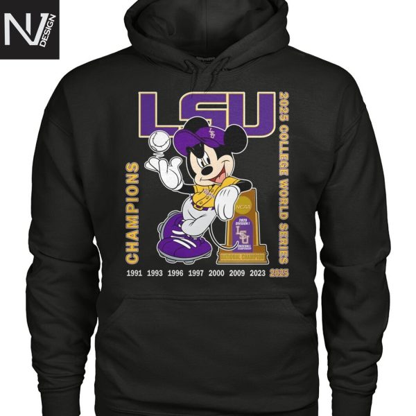 2025 NCAA Men College World Series Champions LSU Tigers Unisex T-Shirt