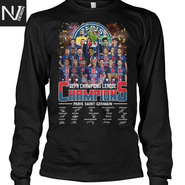 2025 Uefa Champions League Paris Saint-Germain Signature Unisex T-Shirt