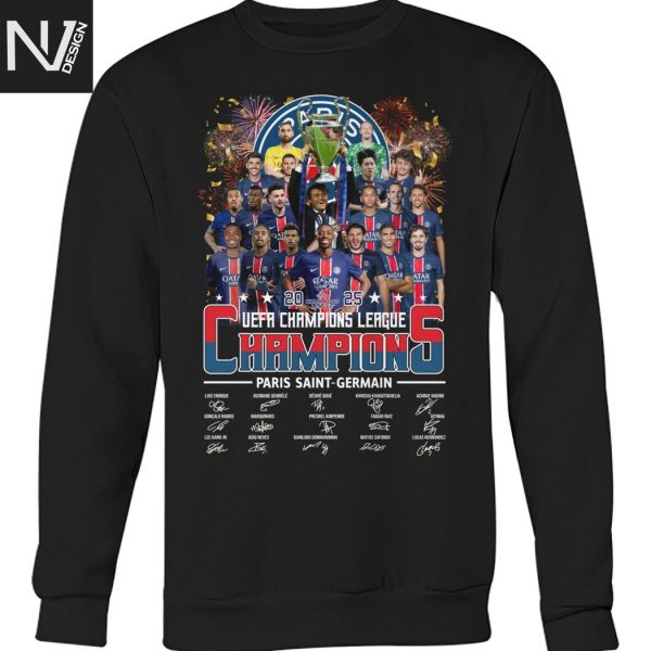 2025 Uefa Champions League Paris Saint-Germain Signature Unisex T-Shirt