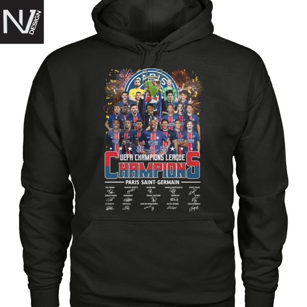 2025 Uefa Champions League Paris Saint-Germain Signature Unisex T-Shirt