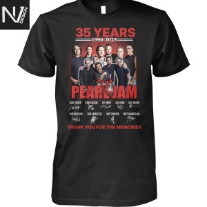 35 Years Pearl Jam 1990-2025 Signature Thank You For The Memories Unisex T-Shirt
