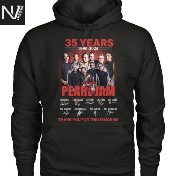 35 Years Pearl Jam 1990-2025 Signature Thank You For The Memories Unisex T-Shirt