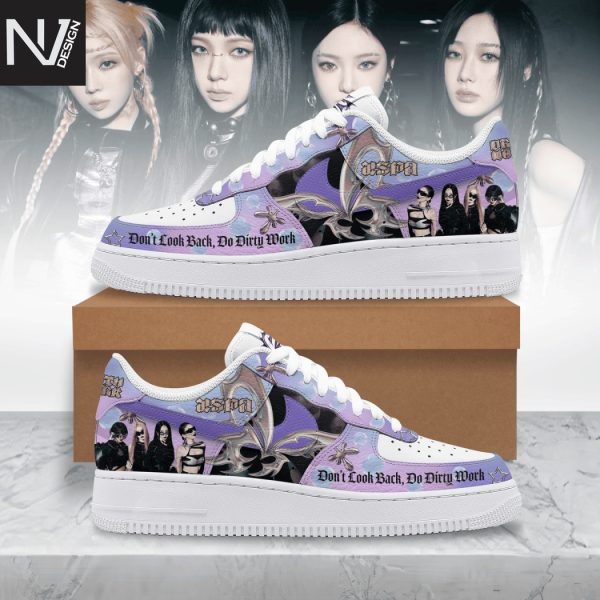 Aespa Dont Look Back Do Dirty Work Air Force 1 Shoes