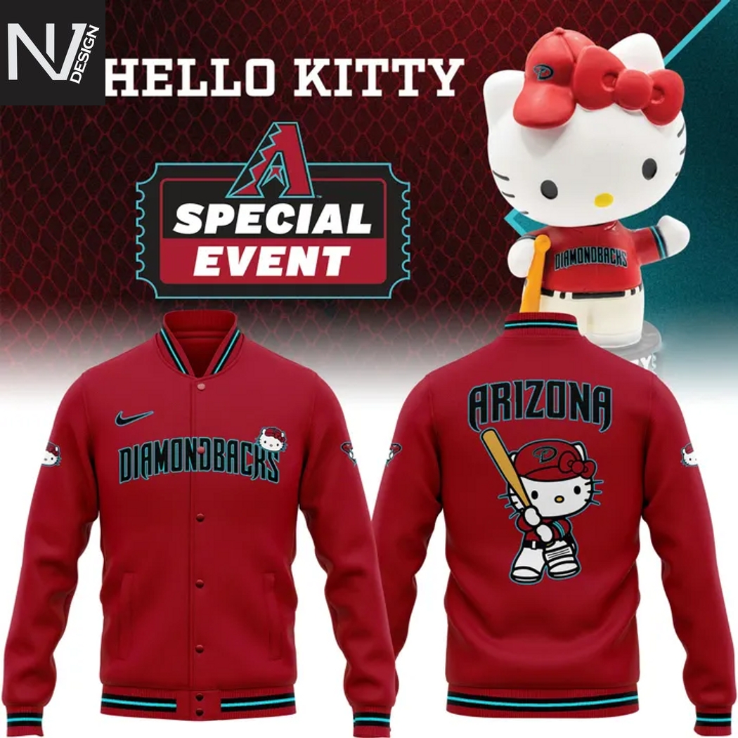 Arizona Diamondbacks Sweet Style Kitty Charm Baseball Jacket Arizona Diamondbacks Sweet Style Kitty Charm Baseball Jacket