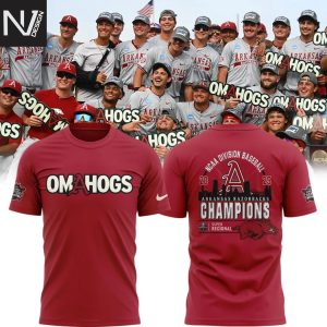 Arkansas Razorbacks Baseball Omahogs Super Regionals Champions 3D T-Shirt