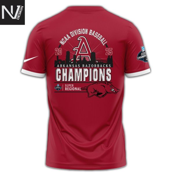 Arkansas Razorbacks 2025 Super Regionals Champions 3D T-Shirt