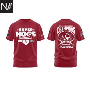 Arkansas Razorbacks Super Regional Champions 2025 Super Hogs 3D T-Shirt