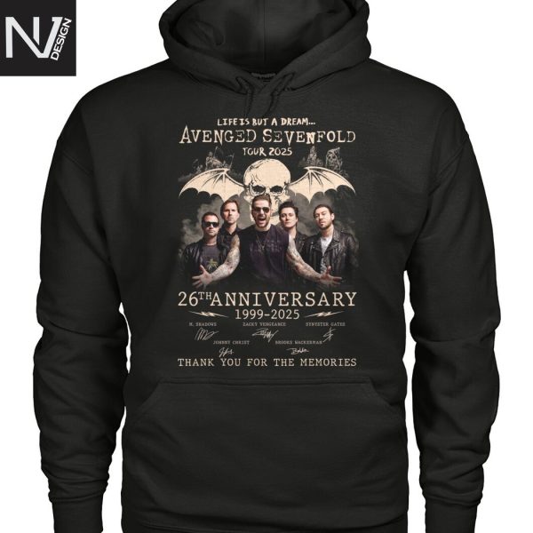 Avenged Sevenfold Life Is But A Dream Tour 2025 26th Anniversary 1999-2025 Signature Thank You For The Memories Unisex T-Shirt