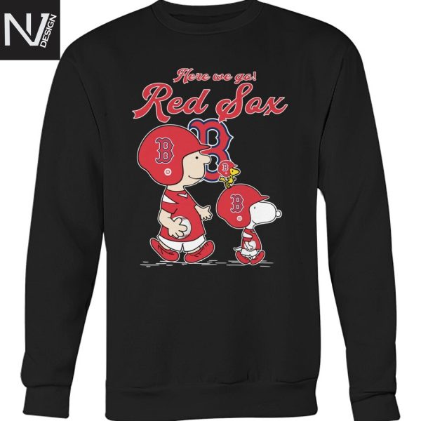 Boston Red Sox Here We Go Snoopy Unisex T-Shirt