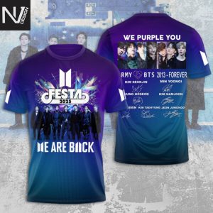 BTS Festa 2025 We Are Back 2013-Forever Signature 3D T-Shirt