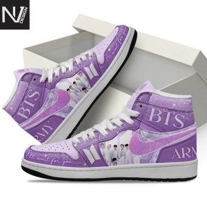 BTS I  ll Wait For You Army Air Jordan 1 High Top