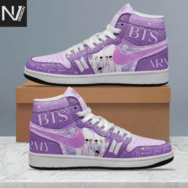 BTS I  ll Wait For You Army Air Jordan 1 High Top