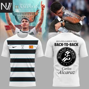 Carlos Alcaraz Roland Garros 2025 Back To Back 3D T-Shirt