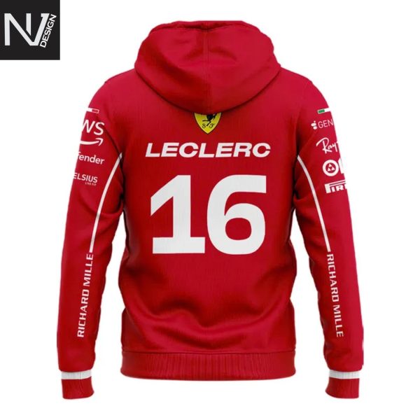 Charles Leclerc F1 Red Hoodie