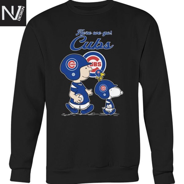 Chicago Cubs Here We Go Snoopy Unisex T-Shirt