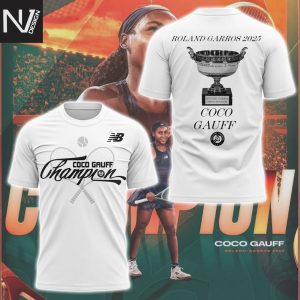 Coco Gauff Roland Garros Final 2025 3D T-Shirt