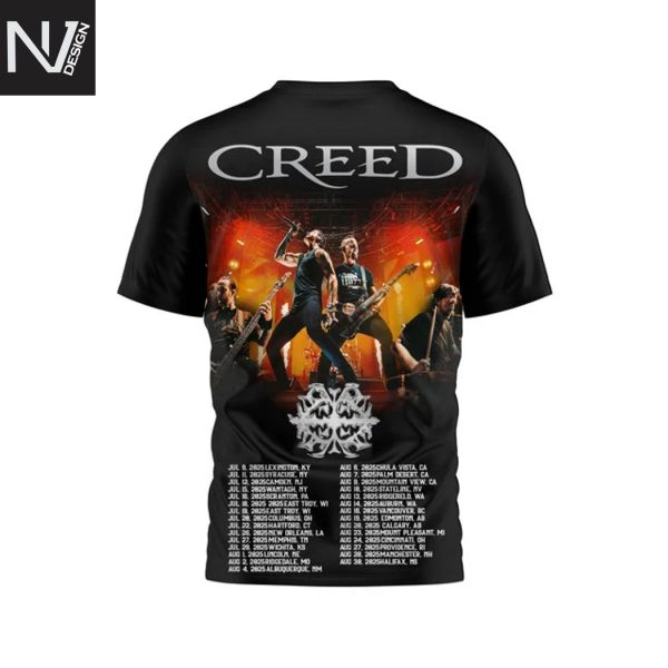 Creed – Return Of The Summer Of 99 Tour 2025 3D T-Shirt