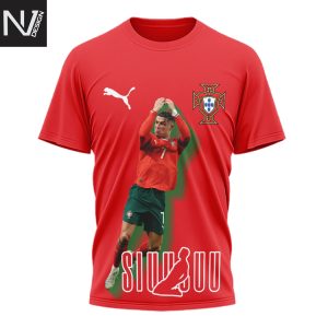 Cristiano Ronaldo Silent Siuuuu Signature 3D T-Shirt