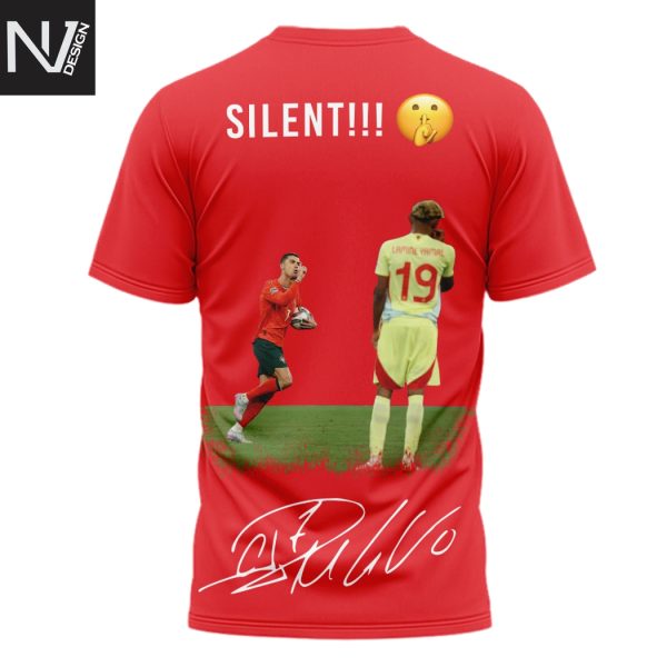 Cristiano Ronaldo Silent Siuuuu Signature 3D T-Shirt