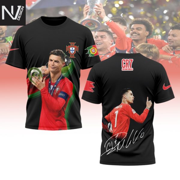 Cristiano Ronaldo UEFA Nations League Signature 3D T-Shirt