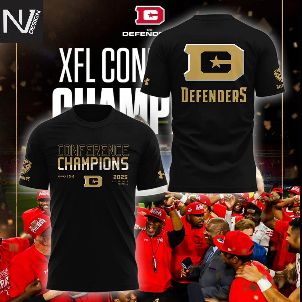 DC Defenders XFL Conference Champions 2025 3D T-Shirt DC Defenders XFL Conference Champions 2025 3D T-Shirt