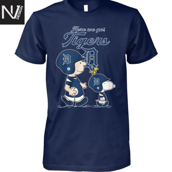 Detroit Tigers Here We Go Snoopy Unisex T-Shirt