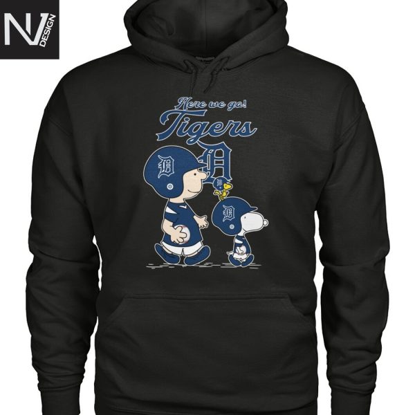 Detroit Tigers Here We Go Snoopy Unisex T-Shirt