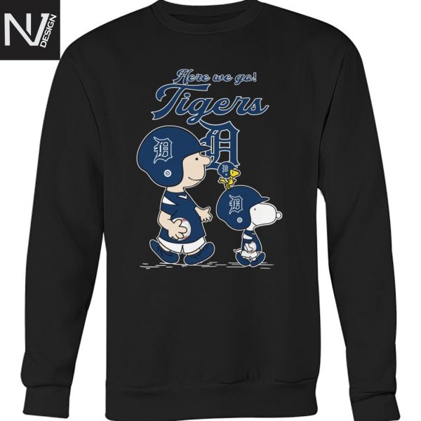 Detroit Tigers Here We Go Snoopy Unisex T-Shirt