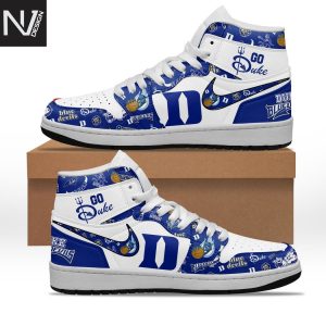 Duke Blue Devils Go Duke Air Jordan 1 High Top