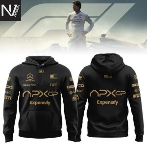 F1 The Movie 2025 APXGP Brad Pitt Hoodie – Black