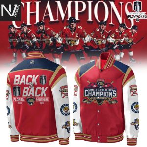 Florida Panthers Back To Back Champions Stanley Cup Baseball Jacket