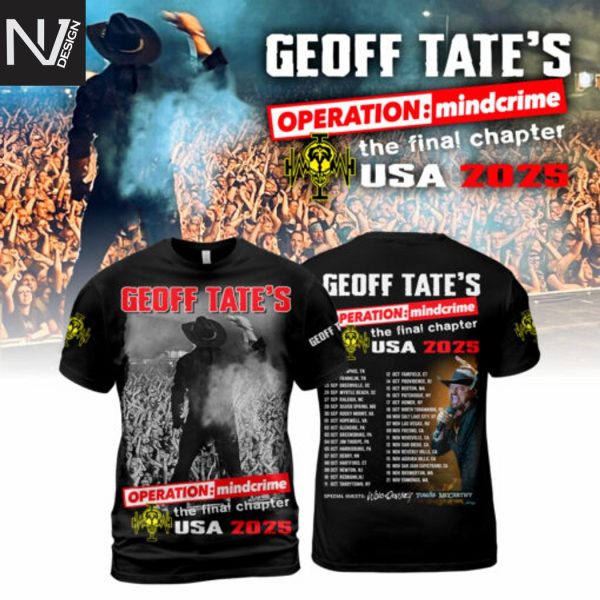 Geoff Tates Operation Mindcrime – The Final Chapter USA 2025 3D T-Shirt