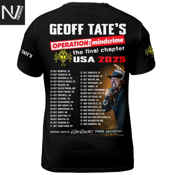 Geoff Tates Operation Mindcrime – The Final Chapter USA 2025 3D T-Shirt