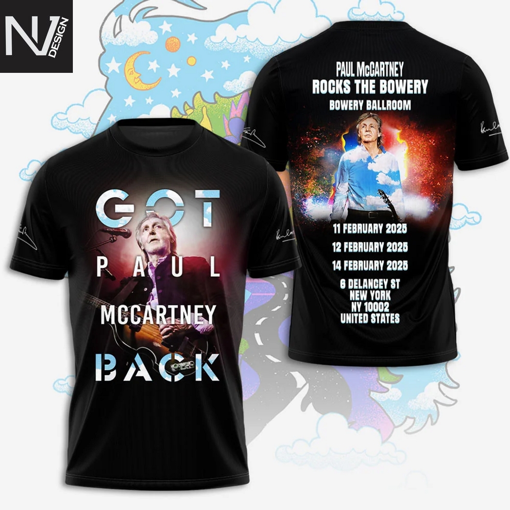 GOT Paul Mccartney Back 3D T-Shirt GOT Paul Mccartney Back 3D T-Shirt