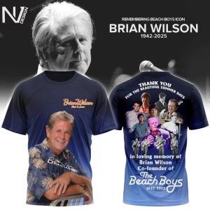In Loving Memory Of Brian Wilson The Beach Boys 1942-2025 3D T-Shirt