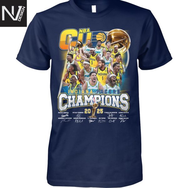 Indiana Pacers 2025 Finals Champions Signature Unisex T-Shirt