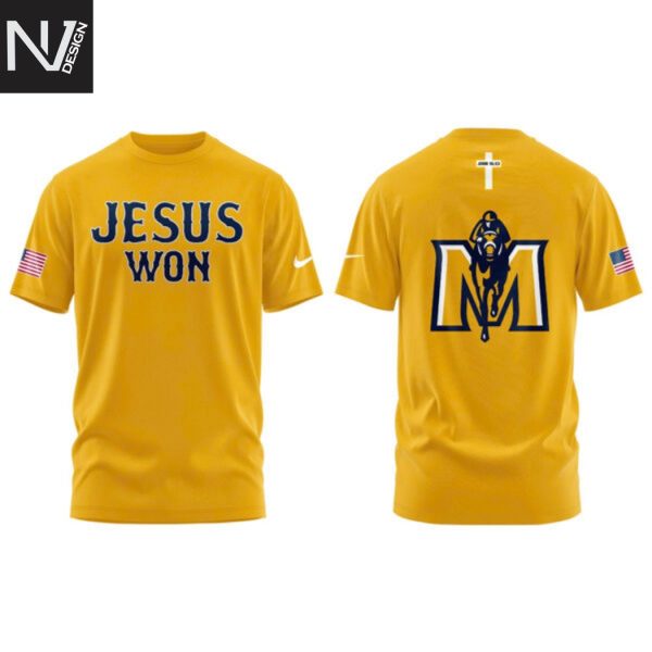 Jesus Won Murray State Racers 3D T-Shirt – Gold