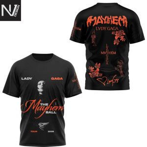 Lady Gaga The Mayhem Ball Tour 2025 3D T-Shirt