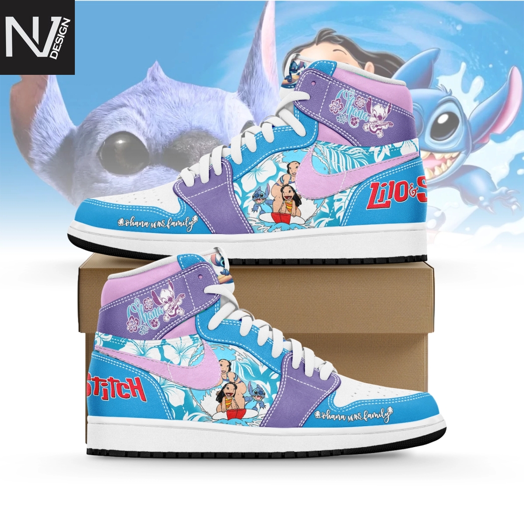 Lilo And Stitch Ohana Means Family Air Jordan 1 High Top Lilo And Stitch Ohana Means Family Air Jordan 1 High Top