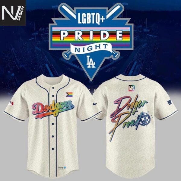 Los Angeles Dodgers 2025 Pride Month Dodgers Proud Baseball Jersey