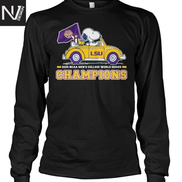 LSU Tigers 2025 NCAA Men College World Series Champions Snoopy Unisex T-Shirt