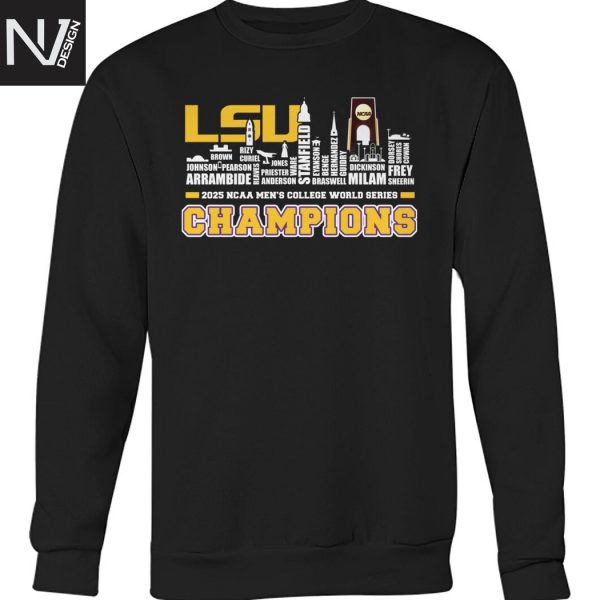 LSU Tigers 2025 NCAA Men College World Series Champions Unisex T-Shirt