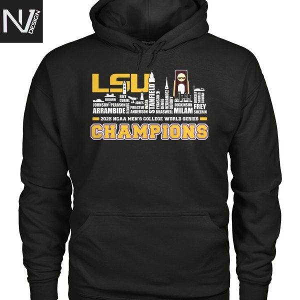 LSU Tigers 2025 NCAA Men College World Series Champions Unisex T-Shirt