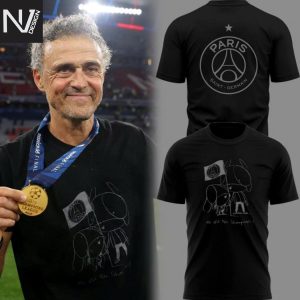 Luis Enrique Xana We Are The Champion Paris Saint Germain 2025 3D T-Shirt